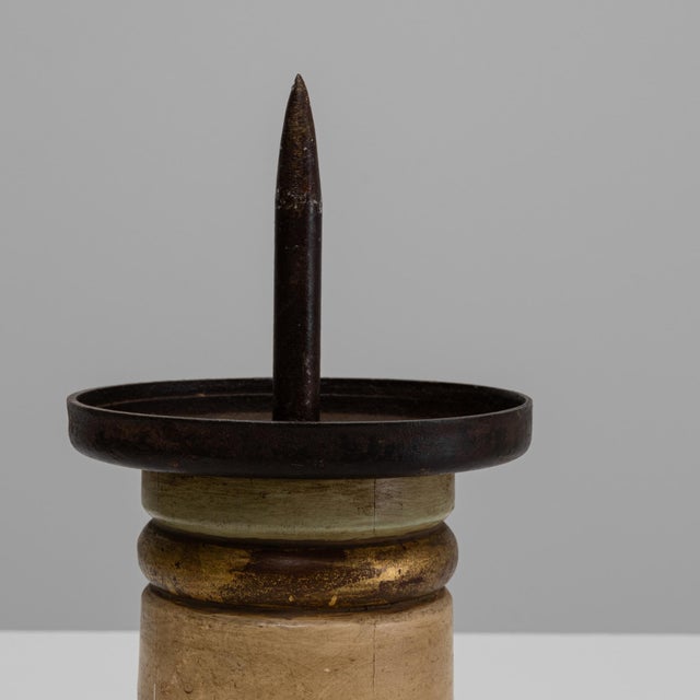 19th Century French Wooden Candlestick Holder For Sale - Image 13 of 18