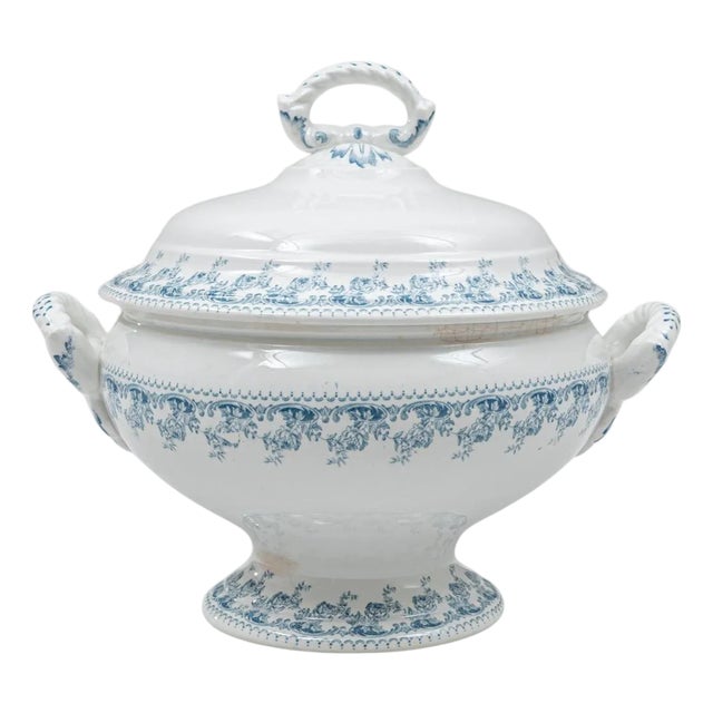 20th Century Belgian Special Edition Porcelain Tureen With Lid For Sale