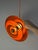 Danish Gold Orange Slatted Lamp For Sale - Image 3 of 11