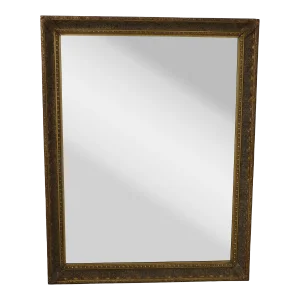 Large Gold Finish Rectangular Framed Mirror