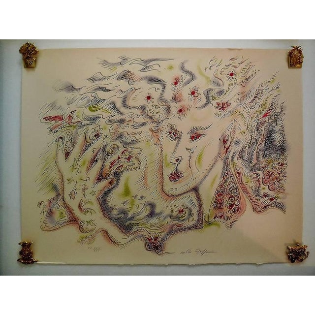 André Masson, Viviane French Original Surrealist Lithograph signed and numbered Andre Masson, 1975 For Sale