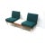 Textile Vintage Chairs and Coffee Table, 1960s, Set of 3 For Sale - Image 7 of 9