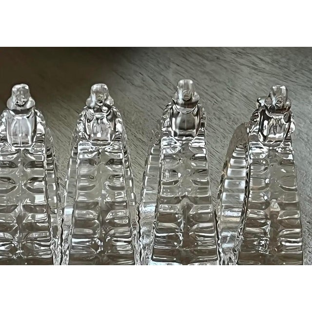 Mid 20th Century Mid-Century to Moder Haufbauer Byrdes Crystal Bird Napkin Rings – Set of Four | n Classic Table Decor For Sale - Image 4 of 6