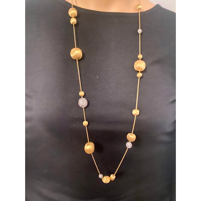 Italian Late 20th Century Marco Bicego Yellow 18k Gold and Diamond Necklace For Sale - Image 3 of 13