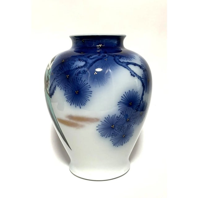 Fukugawa Porcelain Vase With Two Birds For Sale In Chicago - Image 6 of 12