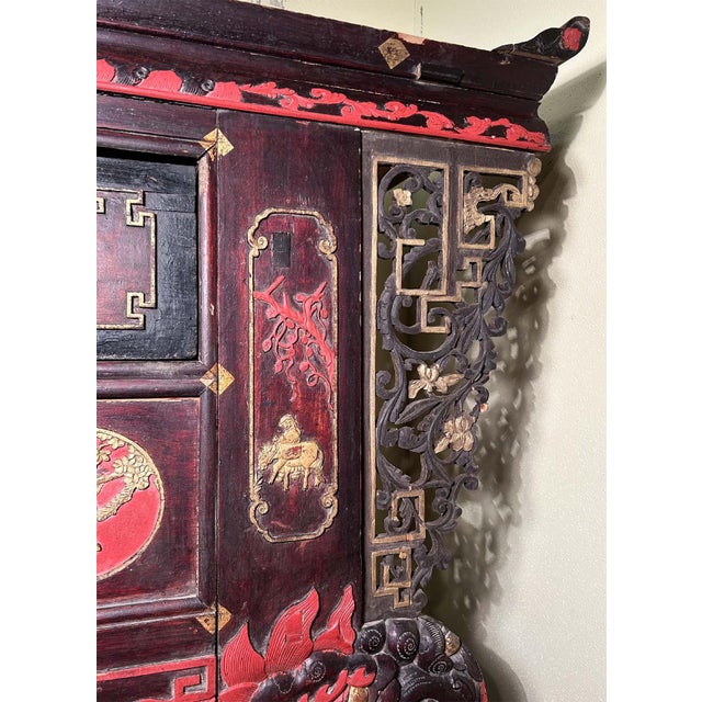 Antique Tall Temple Altar Table (3629), Circa 1800-1949; For Sale In Dallas - Image 6 of 13