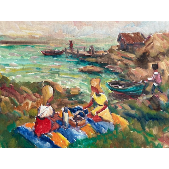 Nils Sewerin, Picnic, 1960s, Oil on Canvas, Framed For Sale - Image 18 of 18