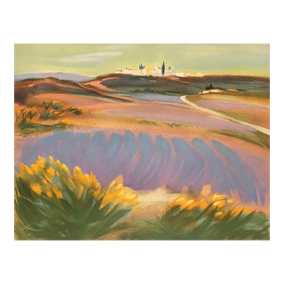 1994 Pascal Etchenic Lavender Field Lithograph For Sale