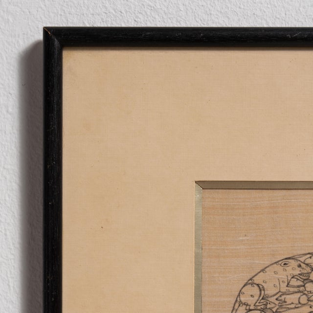 Mid 20th Century India Gray Paper Drawing For Sale - Image 10 of 15
