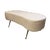 Mid-Century Modern Italian White Kidney Ottoman For Sale - Image 3 of 9