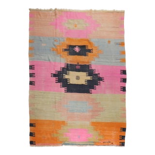 Dazzling Room Size Turkish Kilim, Mid-20th Century For Sale