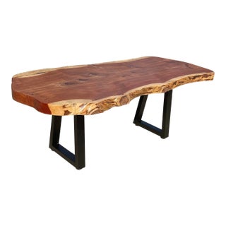 Hand Crafted Cedar Slab Coffee Table For Sale