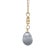 18ct Yellow Gold Baroque Black Cultured Pearl and Diamond Drop Pendant Necklace 1.02ct For Sale - Image 4 of 6