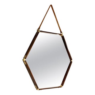 Hexagonal Mirror, Italy, 1960s For Sale