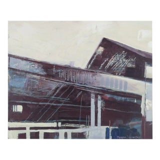 Morgan Johansson, Building Roofs, 1990s, Oil on Board For Sale