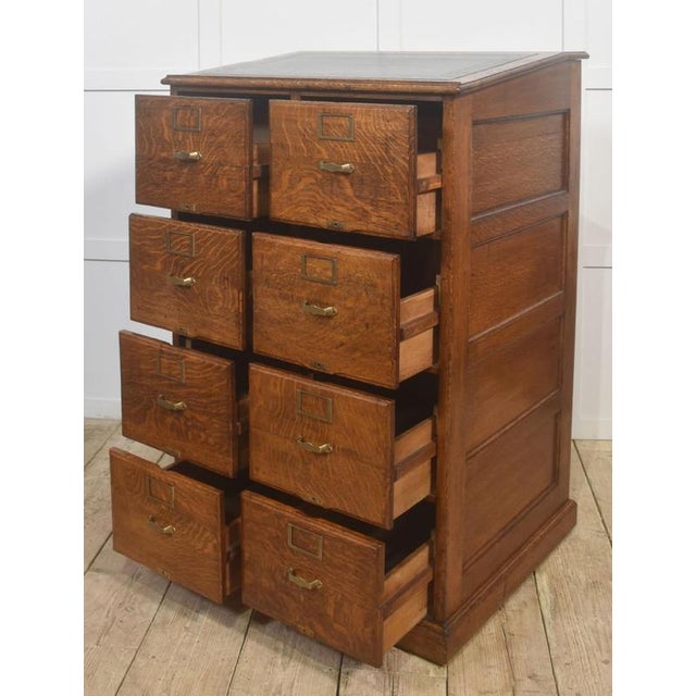 Antique Oak Double Filing Cabinet, 1890s For Sale - Image 11 of 14