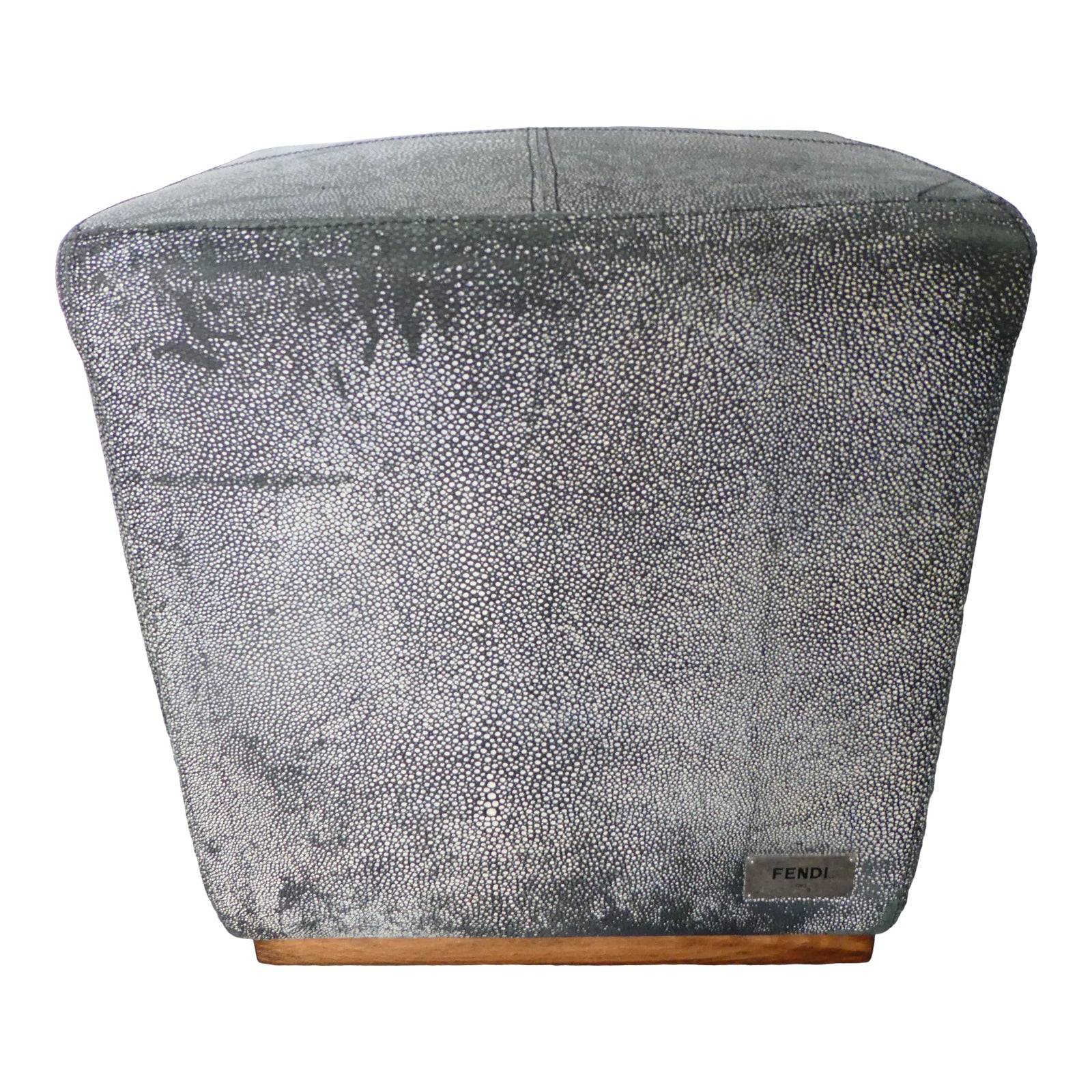 Fendi Casa Faux Shagreen Stingray Pouf or Stool | Chairish