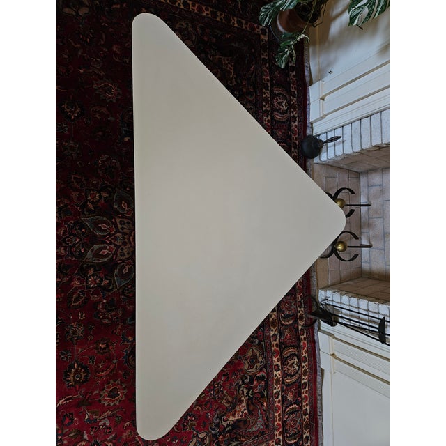 Maurizio Tempestini MCM Rare Santorini Wrought Iron Tripod Table With Original Melamine Top For Sale - Image 4 of 8