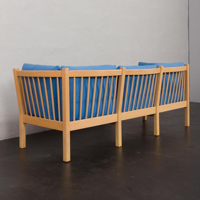 Mid-Century Danish Deep Blue 3-Seater Sofa attributed to Stouby, 1980s For Sale - Image 9 of 15