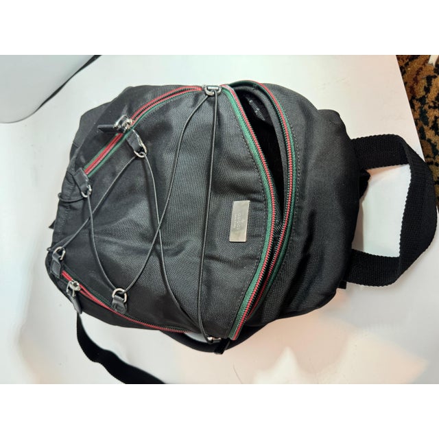 2010s Gucci Vintage Black Nylon , Small Eden Day Back Pack Black, Made in Italy For Sale - Image 5 of 18