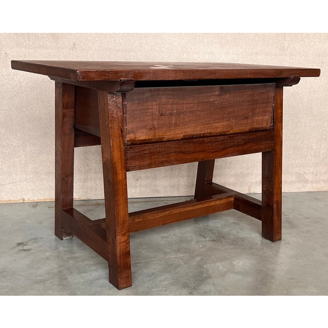 Animal Skin Late 19th Century Rustic Artisan Made Pyrenees Mountains Side Table End Table For Sale - Image 7 of 12