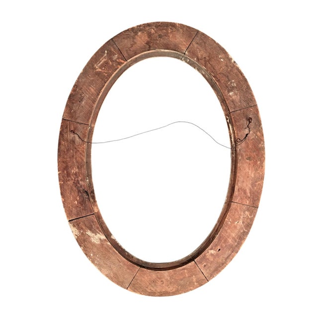 Antique Victorian Gold Gilded Oval Frame — Convex Bubble Glass Portrait Frame For Sale - Image 12 of 12