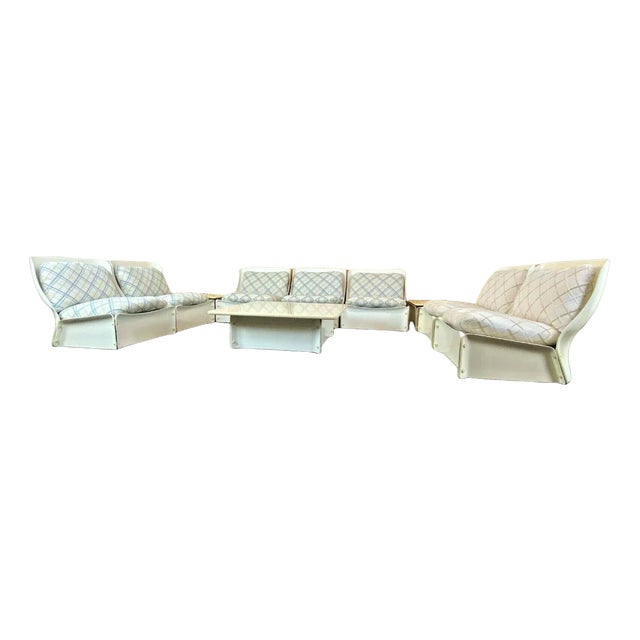 Mid-Century Space Age Modular Sofa in Fiberglass, Set of 10 For Sale