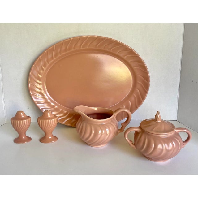 44 Pieces - 1940's Pink Franciscan Coronado Dinnerware and Serving Set For Sale - Image 9 of 13