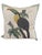 Illustration Vintage Linen Toucan & Snail Cushion With Striped Border For Sale - Image 3 of 12