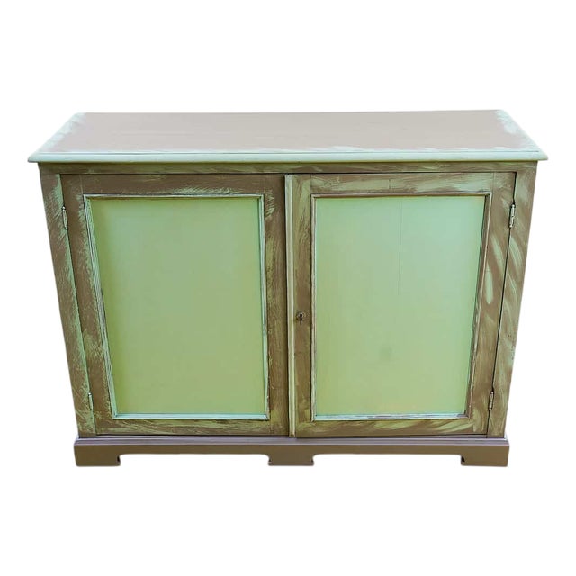 Modern Green Wooden Cabinet For Sale
