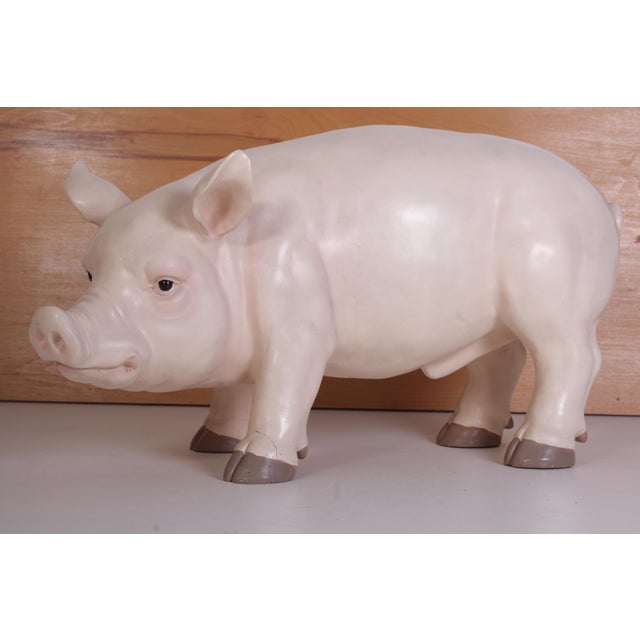 Vintage Large Butcher's Pig Shop Display, Former Czechoslovakia, 1980s For Sale - Image 11 of 12