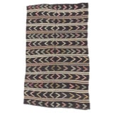 1960s Vintage Embroidered Goat Hair Kilim Rug- 7′5″ × 12′3″ For Sale