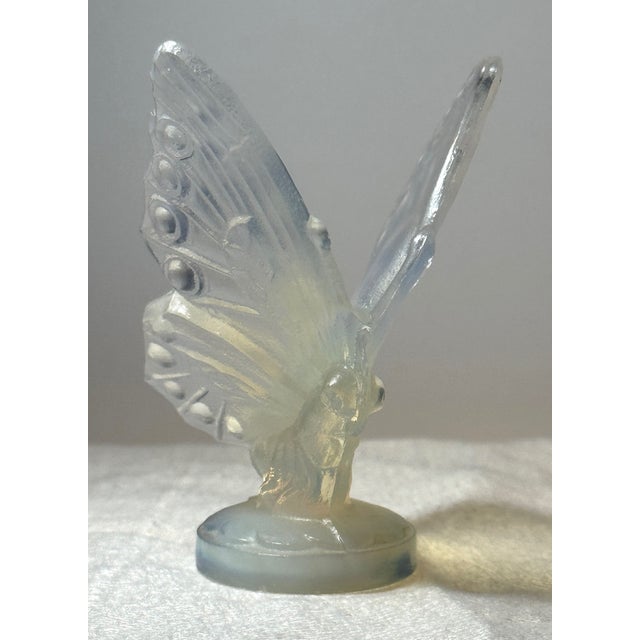 Art Deco Circa 1930s Vintage Sabino Paris France Butterfly, Swan and 2 Mini Birds Opalescent Figures, Signed- 4 Pieces For Sale - Image 3 of 12
