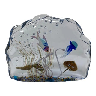 Beautiful Glass Aquarium From Murano For Sale