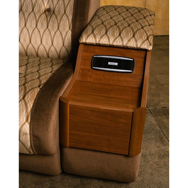 Mid-Century Modern 1970s Radio Sofa With a Stereo Console For Sale - Image 3 of 10