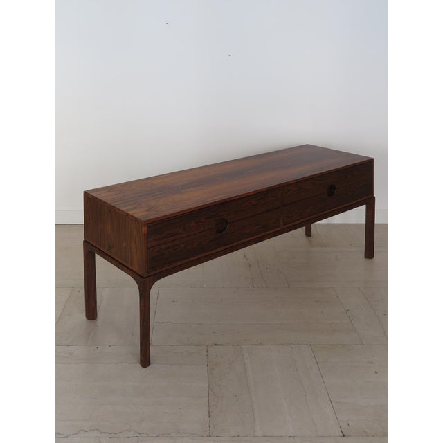 Aksel Kjersgaard Scandinavian Dark Wood Sideboard or by Kai Kristiansen for Aksel Kjesgaard, Demnark, 1960s For Sale - Image 4 of 18
