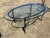 Vintage Hollywood Regency Style Oval Glass-Top Coffee Table and Side Table Set For Sale - Image 12 of 18