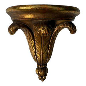 Vintage Petite Italian Florentine Gilt Wall Bracket Shelf