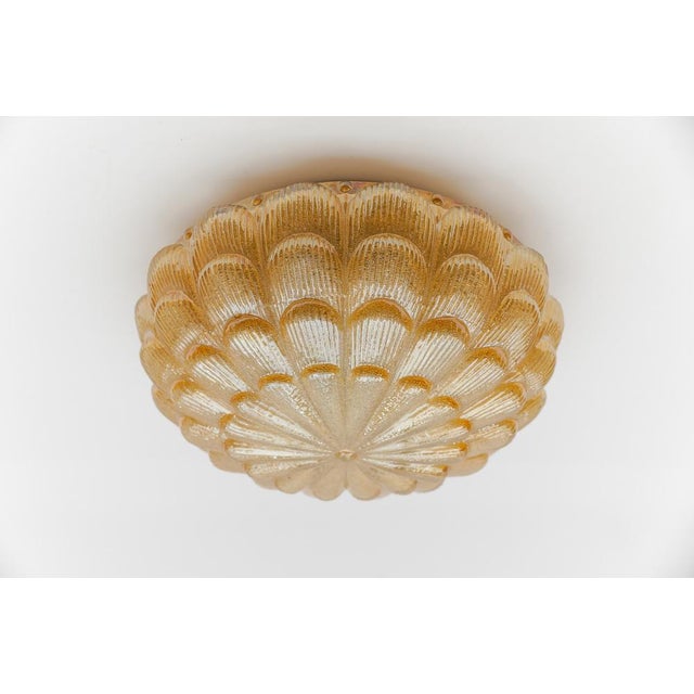 Round Amber Glass Wall Lamp from Limburg, 1960s For Sale - Image 9 of 11