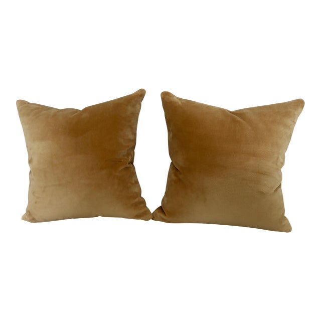 Pair of Kravet Velvet Pillows For Sale