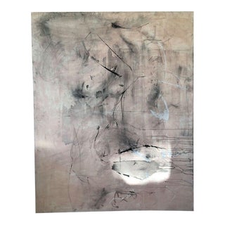 Contemporary Minimalist Abstract Mixed-Media Painting For Sale