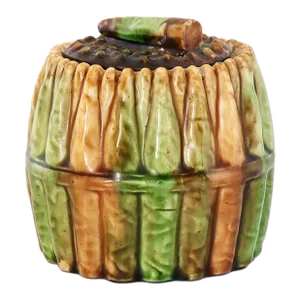 Late 19th Century English Majolica Tobacco Jar/ Humidor