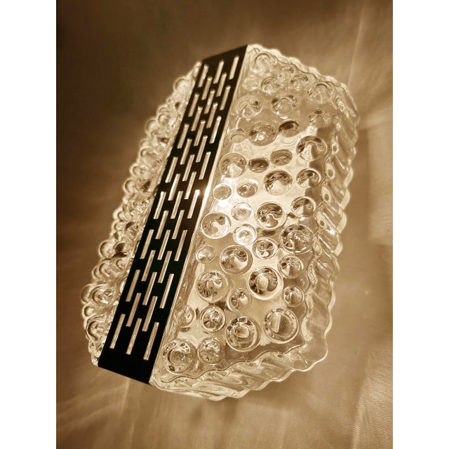 Vintage Bubble Glass and Chrome Sconces, 1970s, Set of 2 For Sale - Image 12 of 18