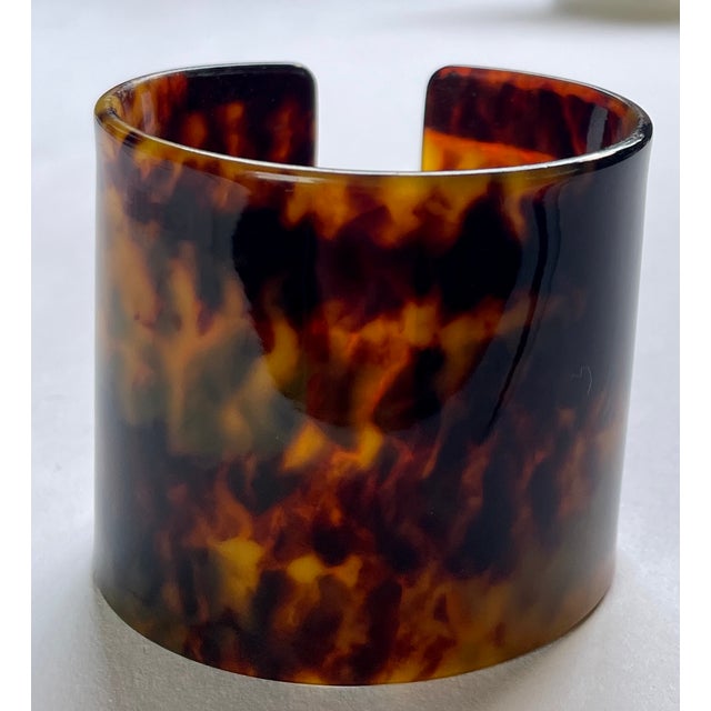 Plastic 1990s Faux Tortoise Patterned Cuff - For Sale - Image 7 of 7