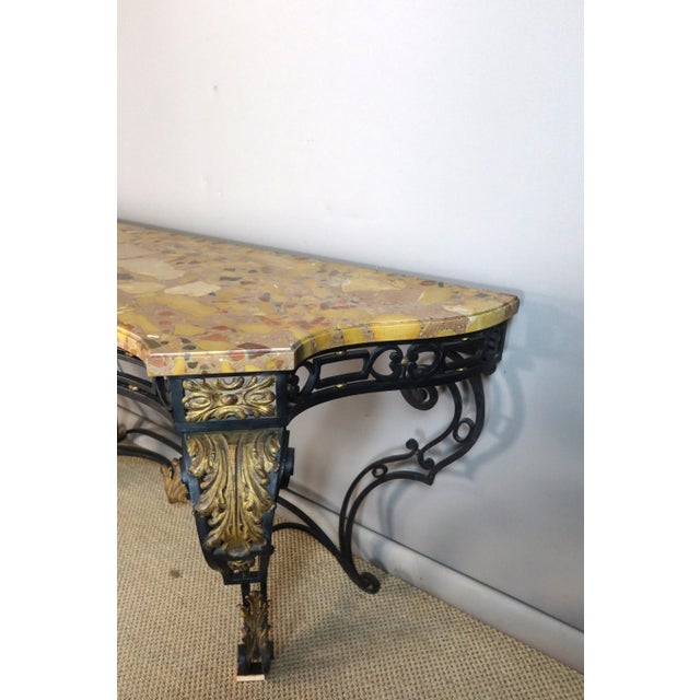 Large Wrought Iron Console Table, 1940s For Sale - Image 10 of 14