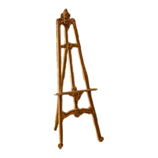 ✨ Ornate Gold Solid Wood Art Easel – Elegant, Adjustable & Display-Ready ✨ For Sale