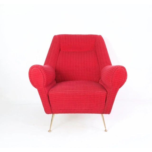 Set of Mid-Century Armchairs by Gigi Radice for Minotti, Italy, 1950s For Sale - Image 4 of 12