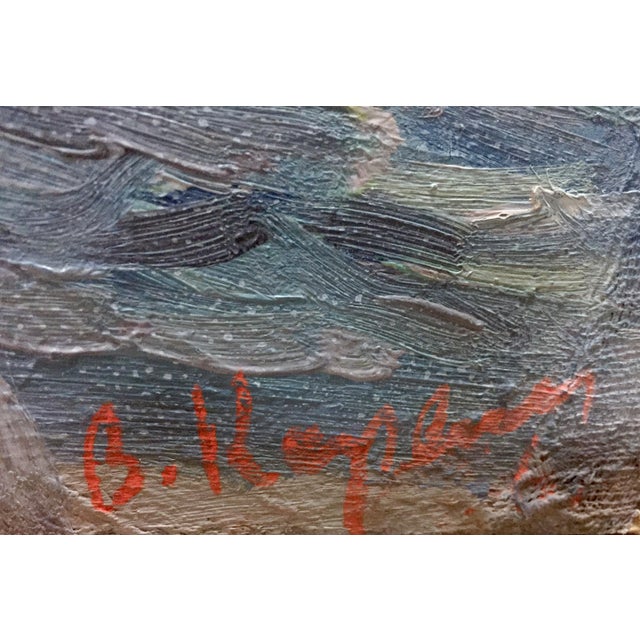 1960s Oil Painting Ship Port v. Karpin For Sale - Image 9 of 11