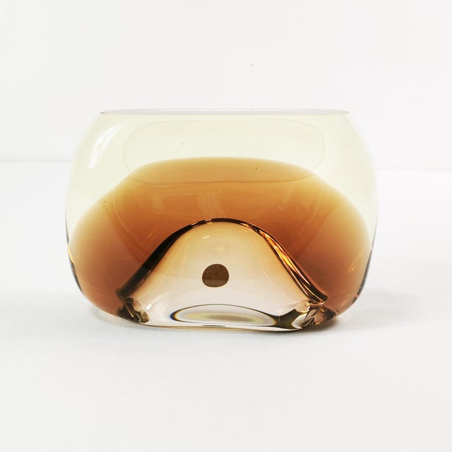 Glass Vintage Art Glass Ashtray by Miloslav Klinger, Czechoslovakia, 1960s For Sale - Image 7 of 14