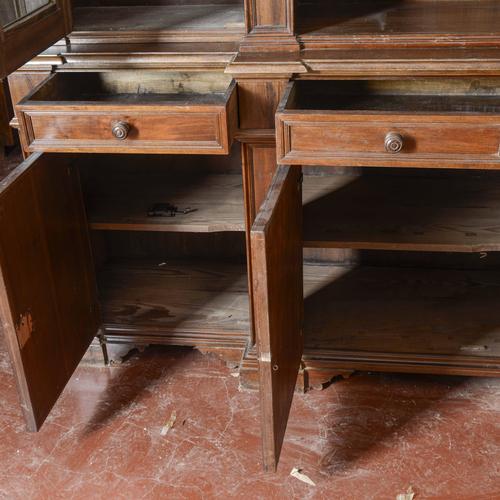 Double-body Sideboard in Wood, Metal, and Glass For Sale - Image 3 of 9